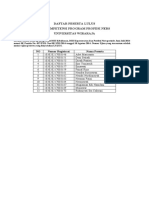 DAFTAR PESERTA LULUS UKNI Gel I