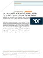 Nanoscale Nickel Oxide/nickel Heterostructures For Active Hydrogen Evolution Electrocatalysis