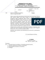 Surat Permohonan Pengalihan Status Penggunaan BMD Bappeda