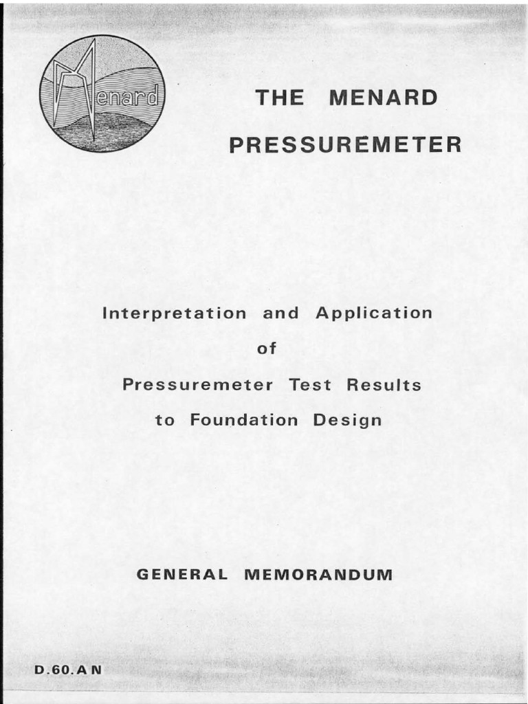 Menard Pressuremeter Test Guide | PDF | Deformation (Engineering ...