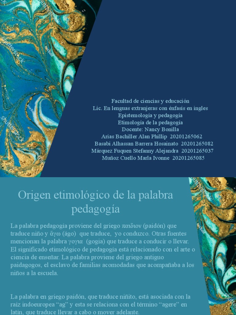 Etimologia de La Pedagogia | PDF | Pedagogía | Neuropsicología
