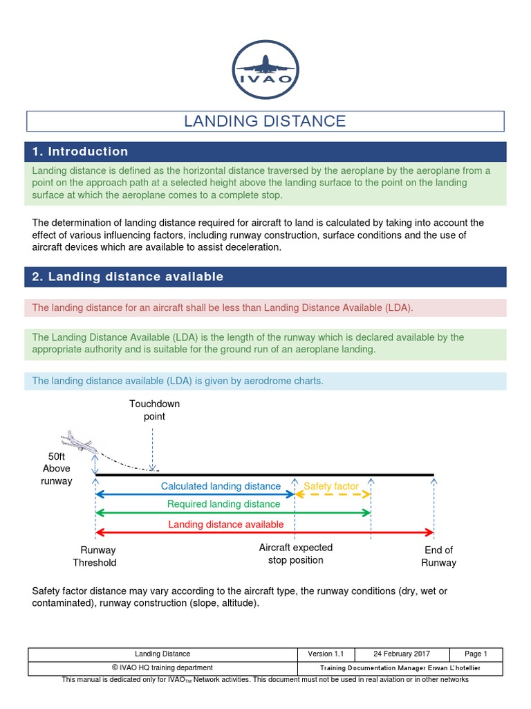 Landing Distance | Download Free PDF | Runway | Aircraft