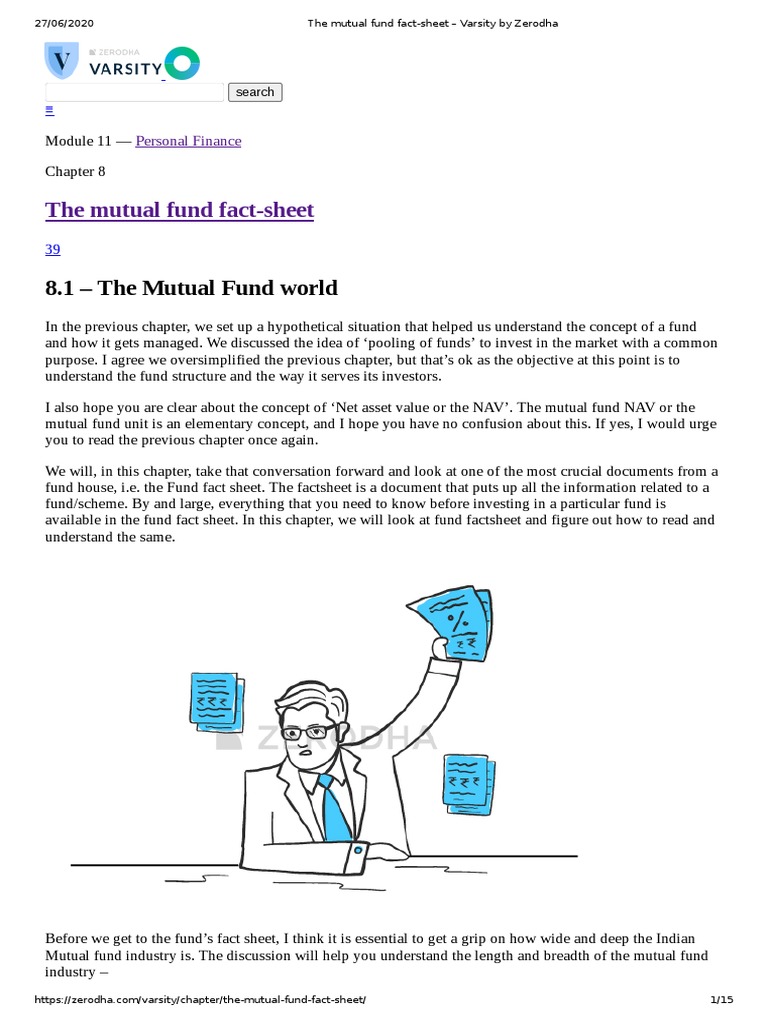8the mutual fund fact sheet varsity by zerodha pdf mutual funds