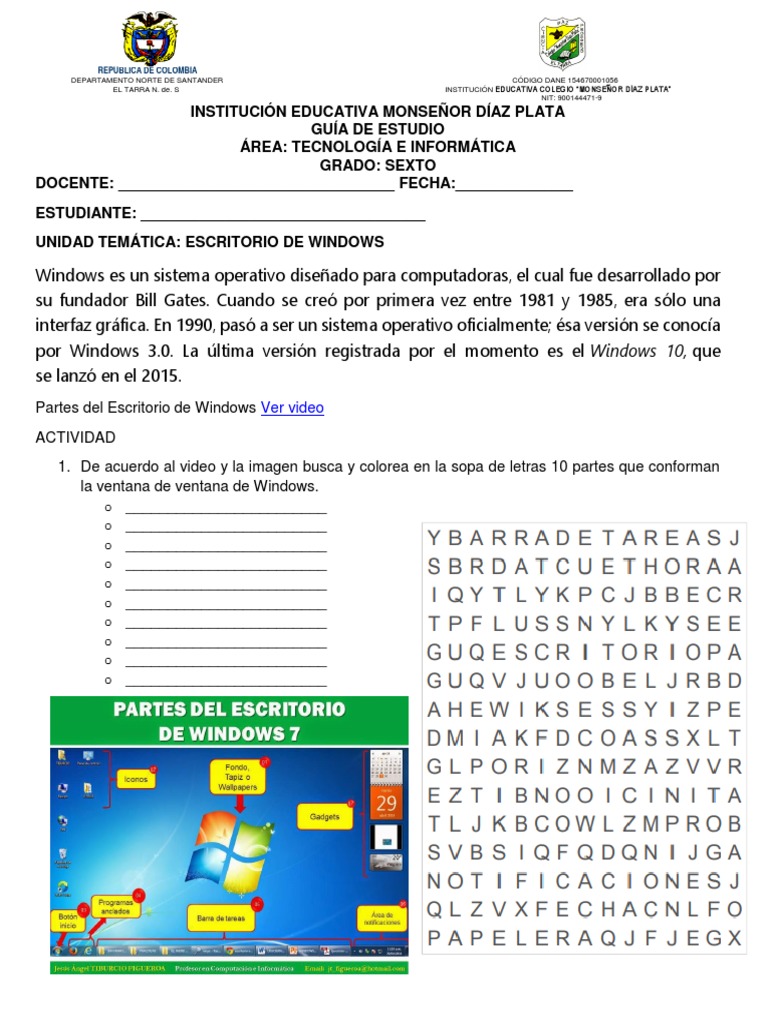 Guia N°2 Informatica Sexto PDF | PDF