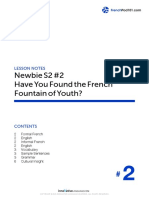 Newbie S2 #2 Have You Found The French Fountain of Youth?: Lesson Notes