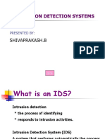Intrusion Detection Systems: Shivaprakash.B