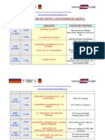 Calendario de Visitas Guiadas y Eventos de Agosto de 2008 en Córdoba Ciudad - (Arg.)