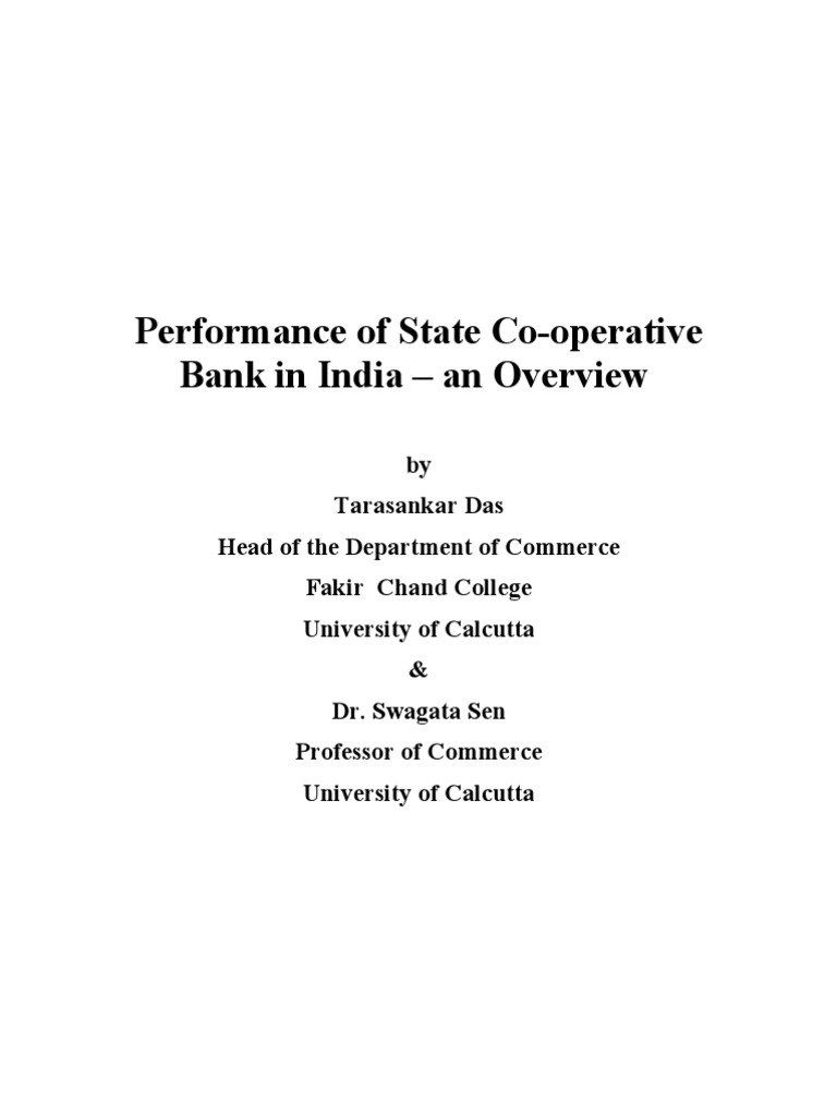 State Co-Operative Bank Latest | PDF | Banks | Cooperative