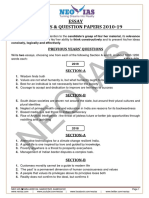 Essay Mains Previous Years Questions 2010 - 2019 PDF