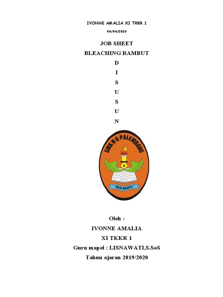 Jobsheet Bleaching Rambut Pria | PDF
