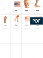 Flashcards Body Pinyin PDF