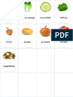 Flashcards Vegetables Pinyin PDF