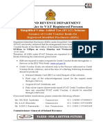 Notice To VAT Registered Persons: Inland Revenue Department