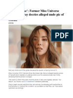 Photo is fake': Catriona Gray denies nude pic, lawyer threatens legal action