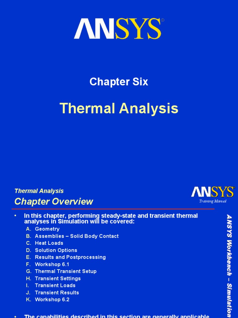 ANSYS Thermal Analysis Training Guide | PDF | Heat Transfer | Thermal ...