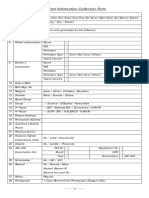 Student Information Collection Form: RD TH