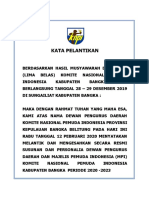 Kata Pelantikan Knpi Bangka