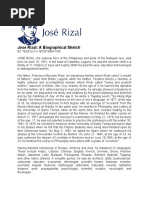 Jose Rizal: A Biographical Sketch