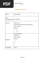 Incoming Inspection SOP