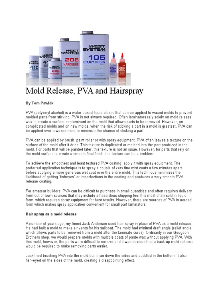 001 Mold Release Wax and PVA PDF Wax Paint