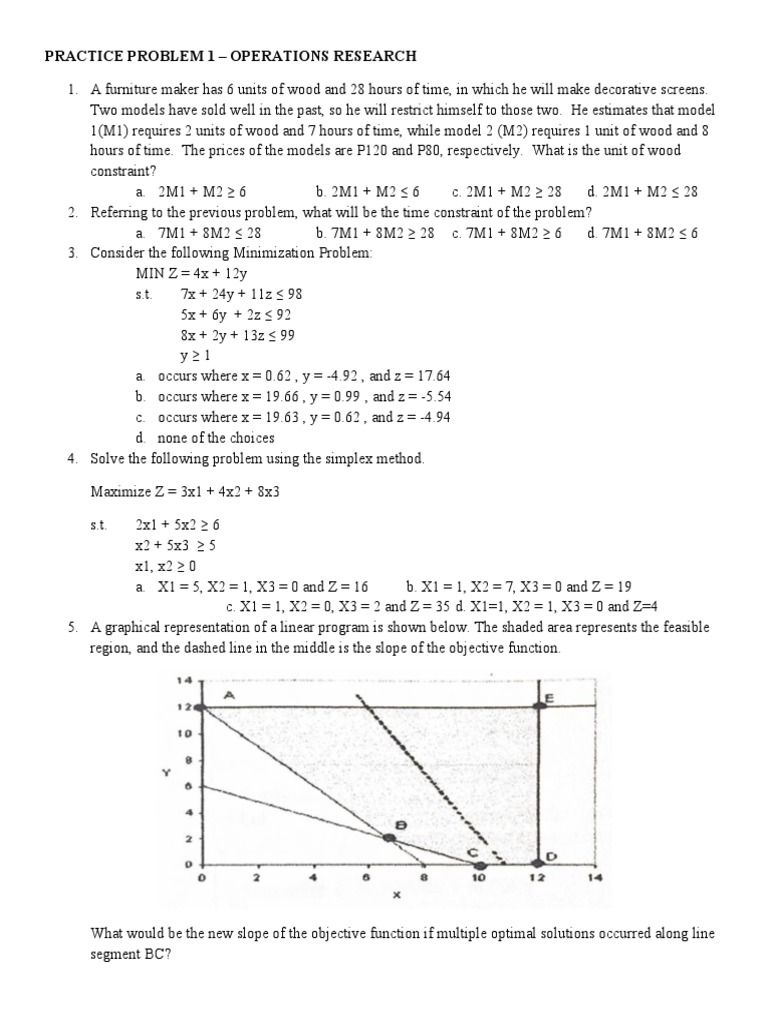Operations Research Practice Problems | PDF | Bonds (Finance) | Income