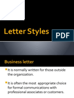 Letter Styles