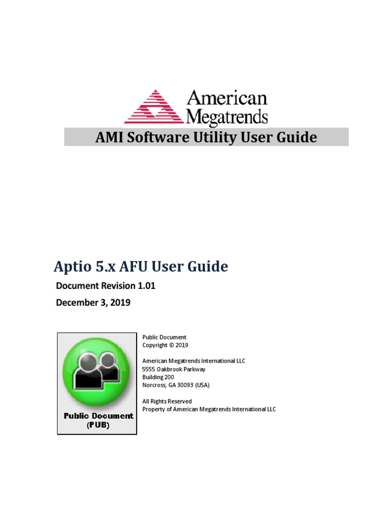 AMI Software Utility User Guide | PDF | Bios | Microsoft Windows