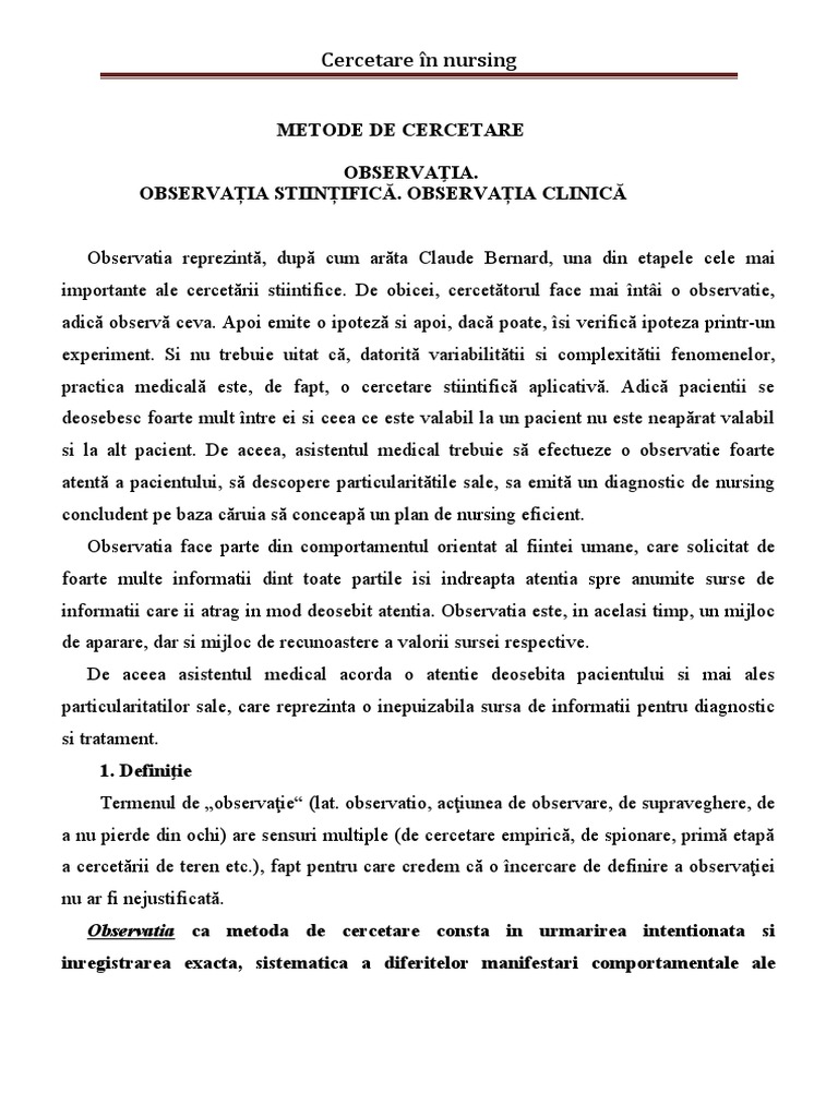 OBSERVAȚIA | PDF
