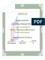 Certificate Kgatabela