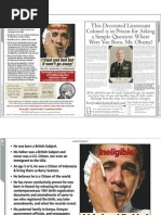 Obama Ineligible/Support LTC Terry Lakin - Wash Times Natl Wkly 2011-01-10 2 Pg Ctr Fold-pgs 20&21