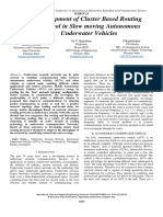 Development of Cluster Based Routing Protocol in Slow Moving Autonomous Underwater Vehicles