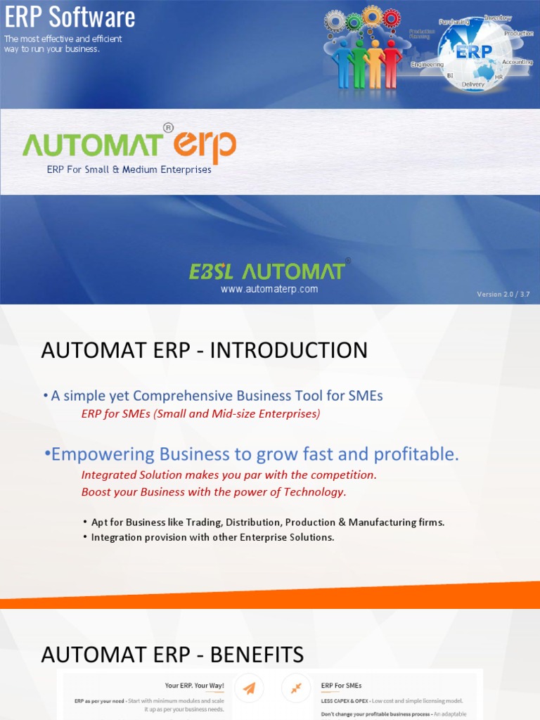 ERP For Small & Medium Enterprises: The Most Effective and Efficient