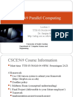 CSCE569 Parallel Computing: TTH 03:30AM-04:45PM Dr. Jianjun Hu