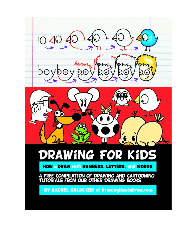 Drawing For Kids How To Draw Cartoons With Letters Numbers A Pdf Pdf