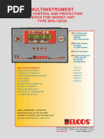 Multiinstrument: With Control and Protection Device For Genset Unit TYPE SPG-120/20