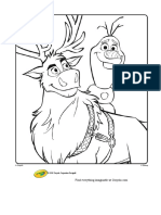 Olaf and Sven From Disney Frozen 2 Coloring Page _ Crayola.com
