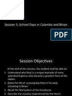 Session 3. School Days in Calamba and Binan
