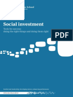 Social Investment - Tools For Success - Cass Business School