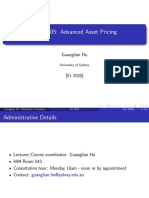 FINC6005: Advanced Asset Pricing: Guanglian Hu