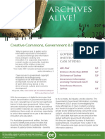 Archives Alive!: Creative Commons, Government & Institutions