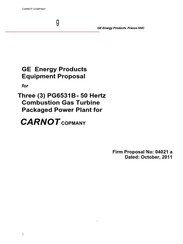 Ge Pg6531b Gas Turbine Gas Turbine Electric Generator