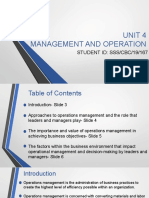 Unit 4 Management and Operation: STUDENT ID: SSS/CBC/19/167