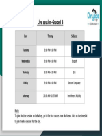 Live Session-Grade I B: Day Timing Subject