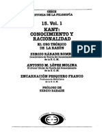 Varios - Historia de La Filosofia 15 - Kant Conocimiento Y Racionalidad - Vol I PDF