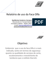 Relatório de uso da Faca Olfa PDF