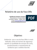 Relatório de Uso Da Faca Olfa PDF