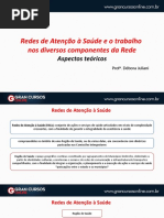Aula 4 - Redes de Atenção à Saúde e o Trabalho Nos Diversos Componentes da Rede - Aspectos teóricos