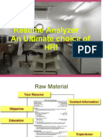 Resume Analyzer: An Ultimate Choice of HR!
