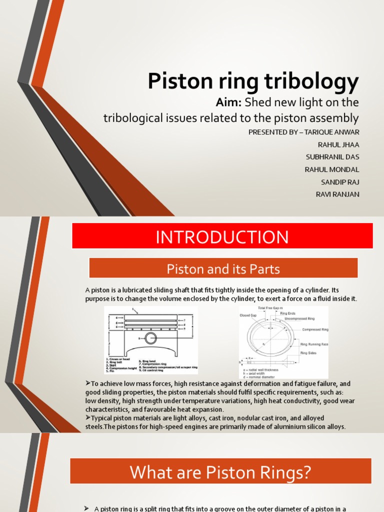 Piston Ring Tribology Explained | PDF | Piston | Wear