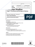 Pakistan Studies: Paper 1: The History and Heritage of Pakistan